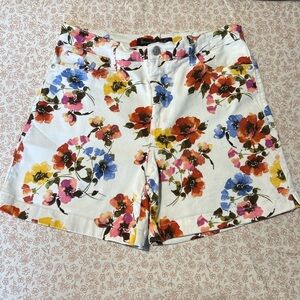 Gloria Vanderbilt Floral Jean Shorts - Multicolor on White